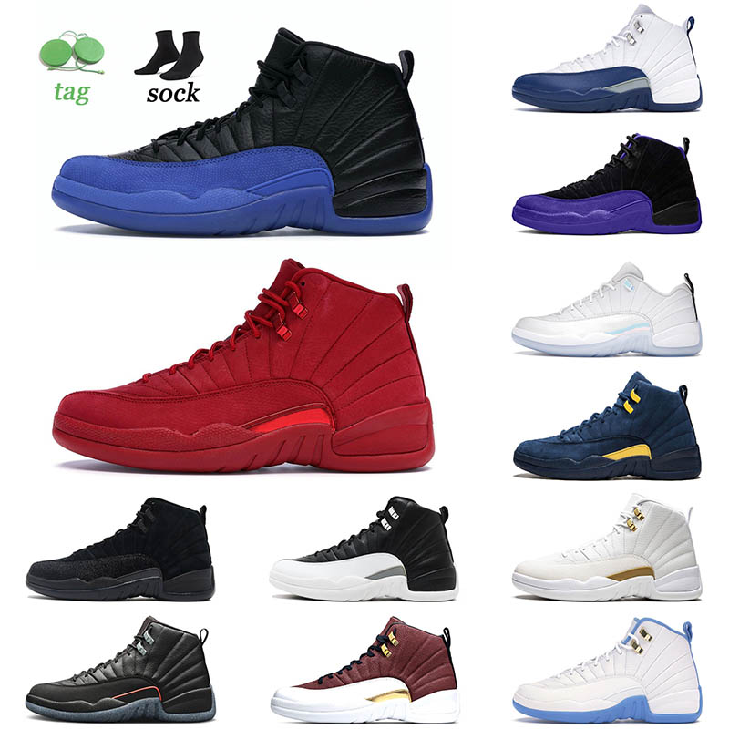 

12 12s Fashion Designer Basketball Shoes Jumpman Winterized Wntr Game Ball Indigo Grind Game Royal Black University Gold Womens Sneakers Mens Trainers, B50 ice cream 36-40