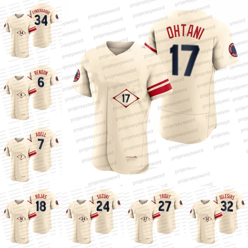 

Angel Shohei Ohtani Gold 2022 City Connect Jersey LA Noah Syndergaard Mike Trout Ryan Tepera Raisel Iglesias Archie Bradley Aaron Loup Tyler Wade Baseball Jerseys, Youth grey s-xl