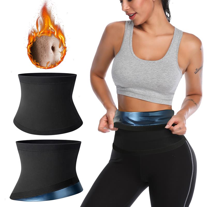 

Neoprene-free Waist Trainer Shapers Sweat Trimmer Belt Women Slimming Sheath Weight Loss Sauna Effect Belly Cincher Shapewear Body Shape, Black belt