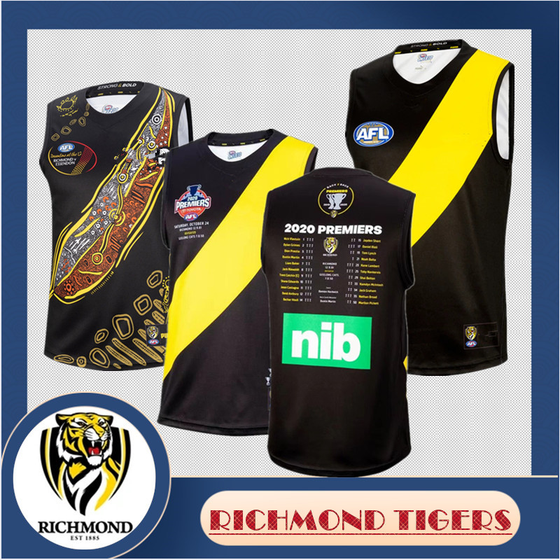 

Top Quality 2021 RICHMOND TIGERS AFL GUERNSEY MENS Size: S-XXXL (Print Custom Name Number ) Free Delivery, No print