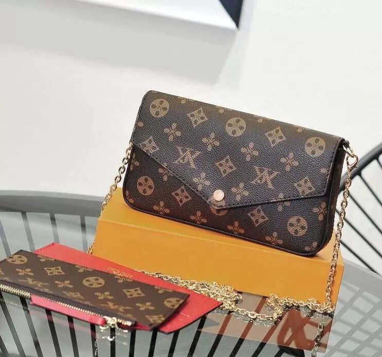 Designer bags top quality serial number Pochette tote bag handbag shoulder wallet with box 888