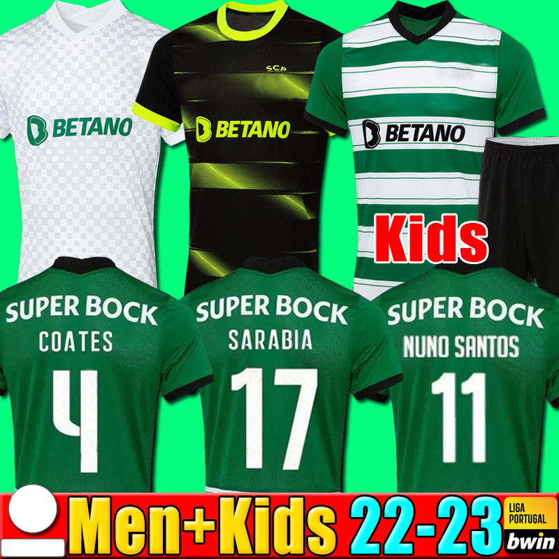 

Sporting CP 22 23 Lisboa soccer jerseys home Special Lisbon Pedro Porro Sarabia COATES 3rd 2022 2023 Tabata Nuno Santos Clube de football shirtS adult men kids kits, P10 22 23 home kids