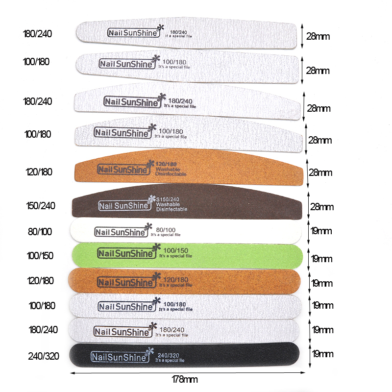 

50 Pcs Multi Grit Wood Nail Files Strong Thick Wooden Coforful Sandpaper Nails File Buffing Washable lime a ongle Manicure Tools 2