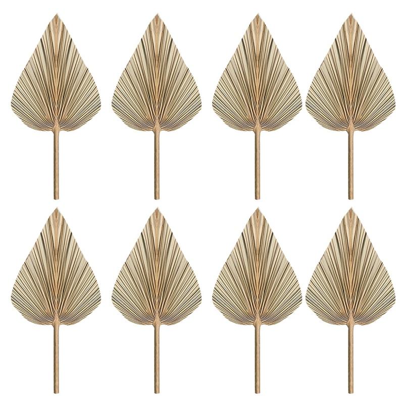 

Decorative Flowers & Wreaths 8Pcs Dried Palm Leaves Fans Bohemian Spears Artificial Plants Tropical LeavesDecorative, Violet
