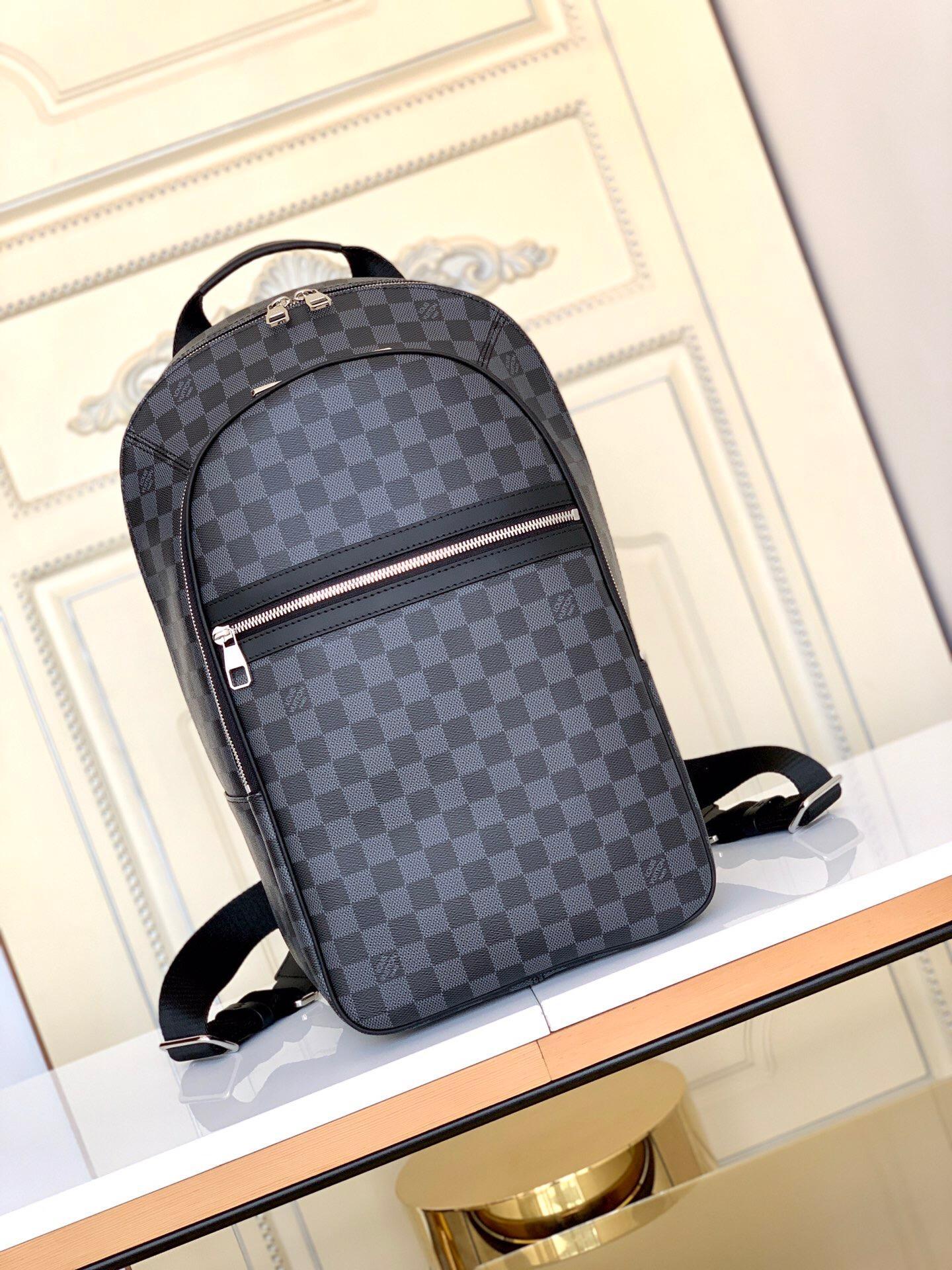 

GGs LVs YSLs louiseity viutonity Designer Backpack Style Men Leather MICHAEL Backpack Fashion Shoulder Bag Women Travel School Bags Man, Black grid