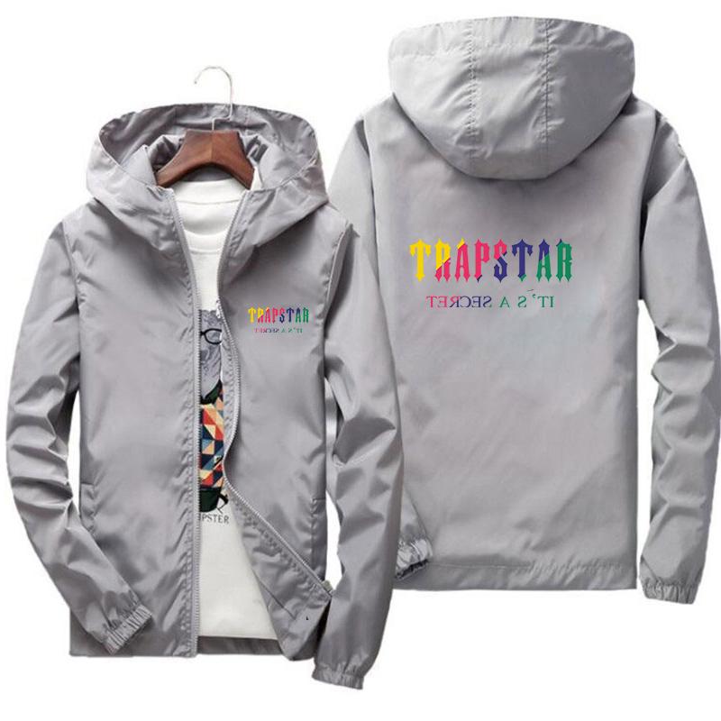 

Men's Jackets Brand Jacket Men's Windbreaker 7 Colors Spring And Summer Fashion Zipper Slim Casual Hooded JacketMen's, Black