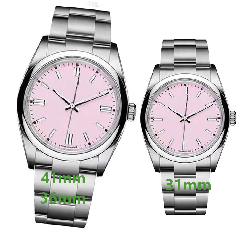 

u1 Quality Couples Mens ladies Sapphire watches 31/36/41mm automatic mechanical stainless steel luminous Pink Dial Oyster perpetual motion movement watches, Watch chain tool