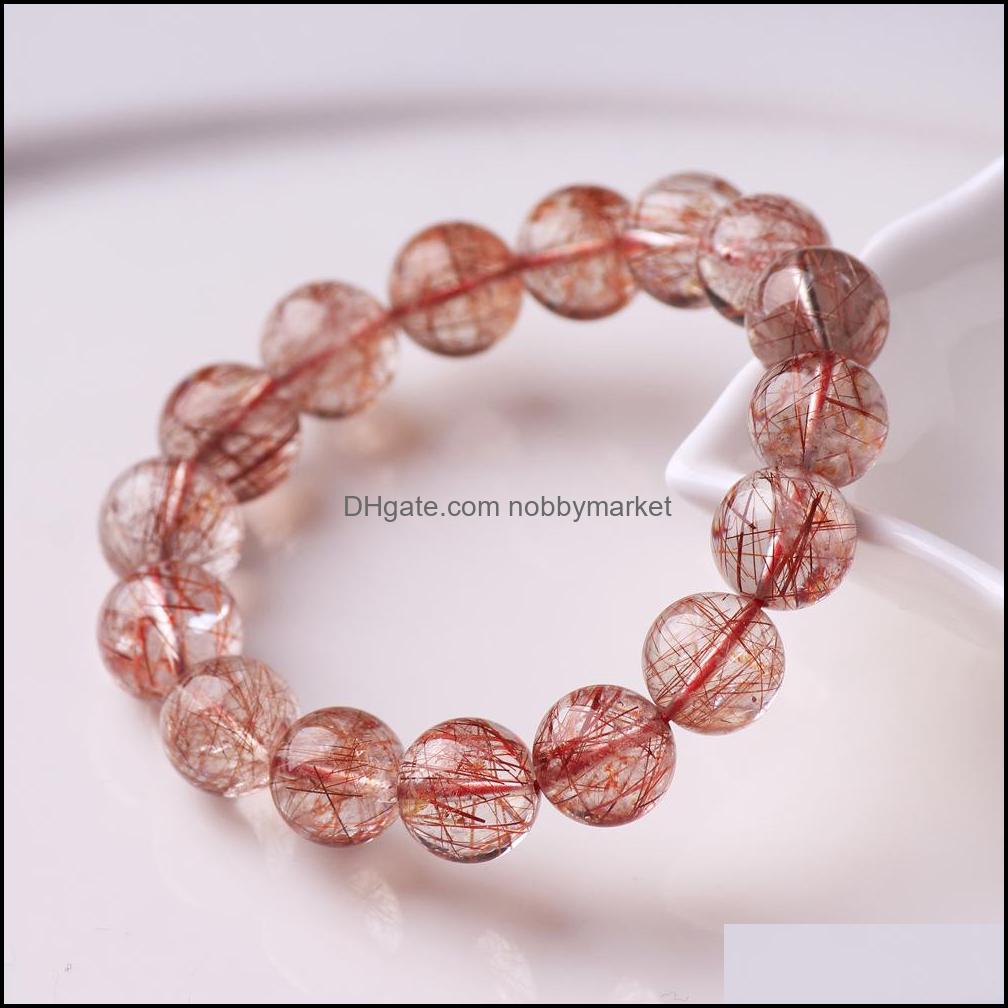 

Natural Red Hair Rutilated Bracelet Jewelry Woman Man Clear Round Beads Stone Stretch Aaaaa 7Mm 8Mm 9Mm 10Mm12Mm 14Mm Drop Delivery 2021 Ban