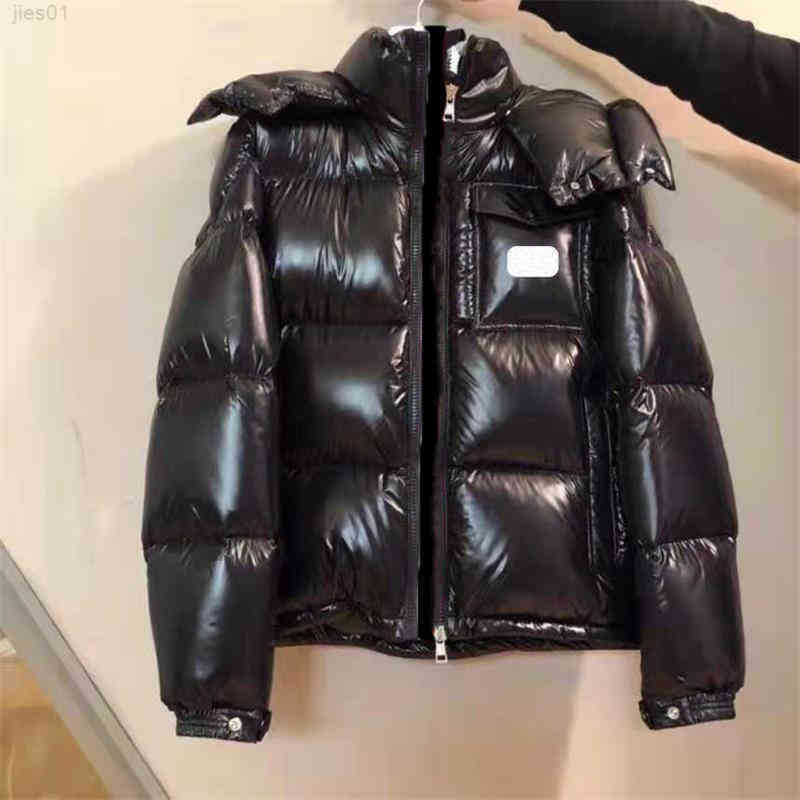 

High quality Mens designer down jackets winter pure cotton womens jacket parka coat windbreaker couple warm Coats man women Hoodie clothes, Black 2 right shoulder logo