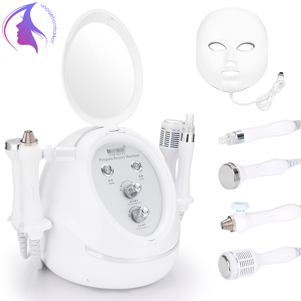 

5in1 Ultrasound Acne Scars Removal Skin Care Hydra Dermabrasion Machine LED Mask