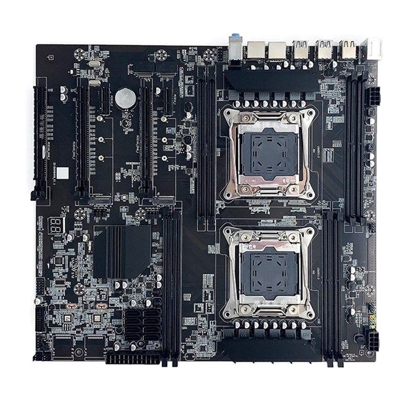 

Motherboards X99 Dual-Socket Motherboard Mining LGA 2011-3 Dual CPU DDR4 Memory Slot PCI-E 16X SATA2.0 NVME M.2 Interface
