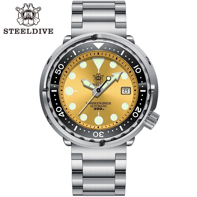 

Color SD1975 STEELDIVE Tuna Mens Classic Watch Super Luminous Ceramic Bezel 300M Waterproof 316L Case NH35 Dive Wristwatch 220526, 75hh-05l with logo