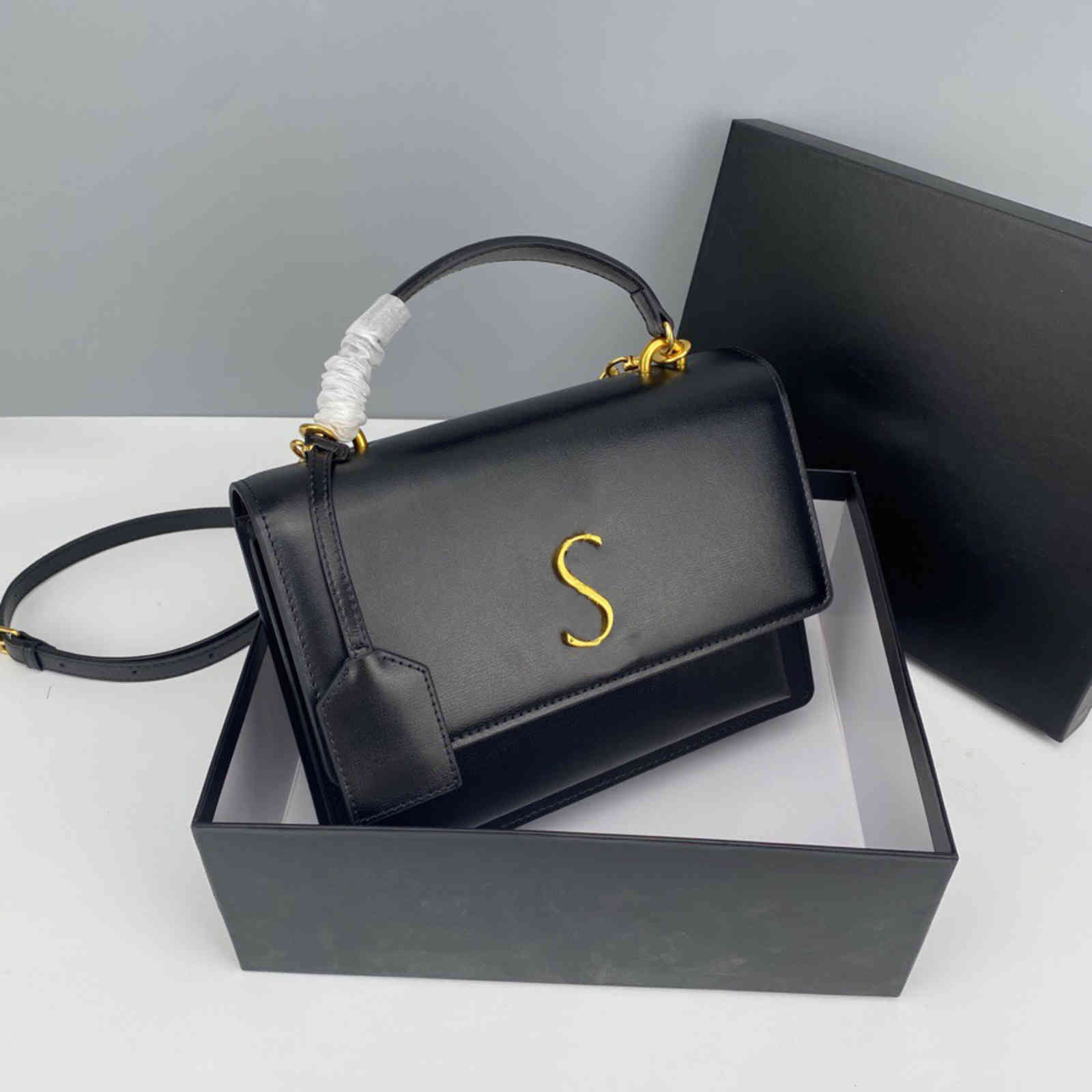 

Wholesale Handbags Genuine leather bags chain purse fashion clutch Envelope lady Messenger shoulder bag cowhide handbag presbyopic card hold, Package