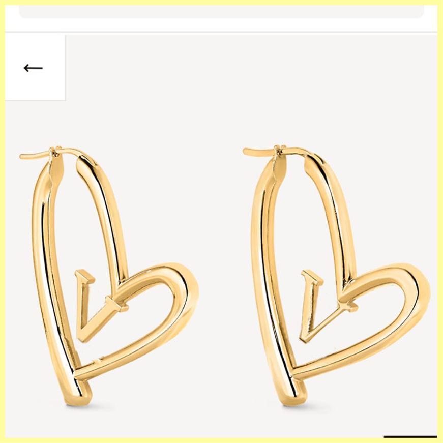 

Big Size Women Hoop Earrings Fashion Letter Love Gold Stud Earrings Lady Luxury Designer Heart Earring Brands Jewelry Whole 21279L