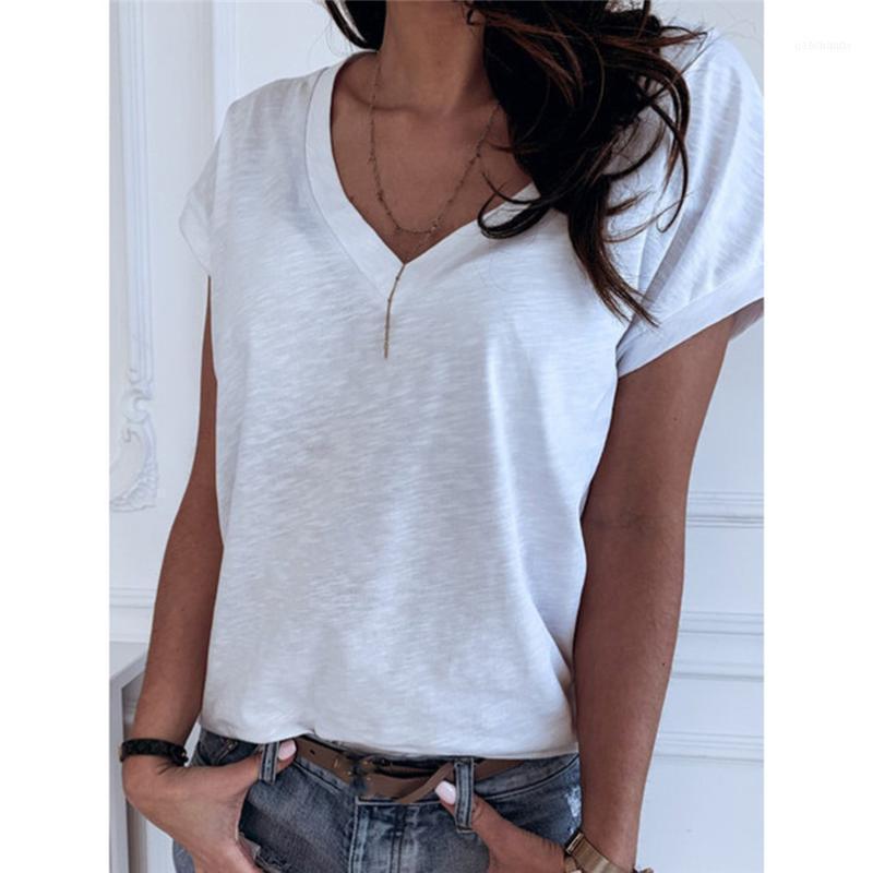 

White Elegant Simple Top Women 2022 Summer V Neck Solid Blouse Ladies Casual Decoration Blouses Blusas Dama Blanco J30 Women' & Shirts1, Ladies top