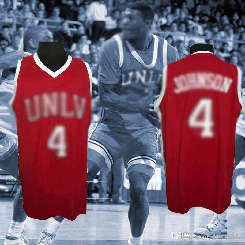 

University Larry Johnson Anderson Hunt Mens Greg Anthony UNLV College Men Basketball Jersey S-XXL, Red