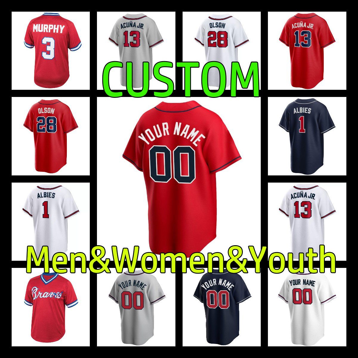 

Braves Jersey 2022 Gold Program Champion 13 Ronald Acuna Jr Atlanta Baseball Matt Olson 1 Ozzie Albies Chipper Jones Austin Riley Dale Murphy Dansby Swanson Max Fried, As shown