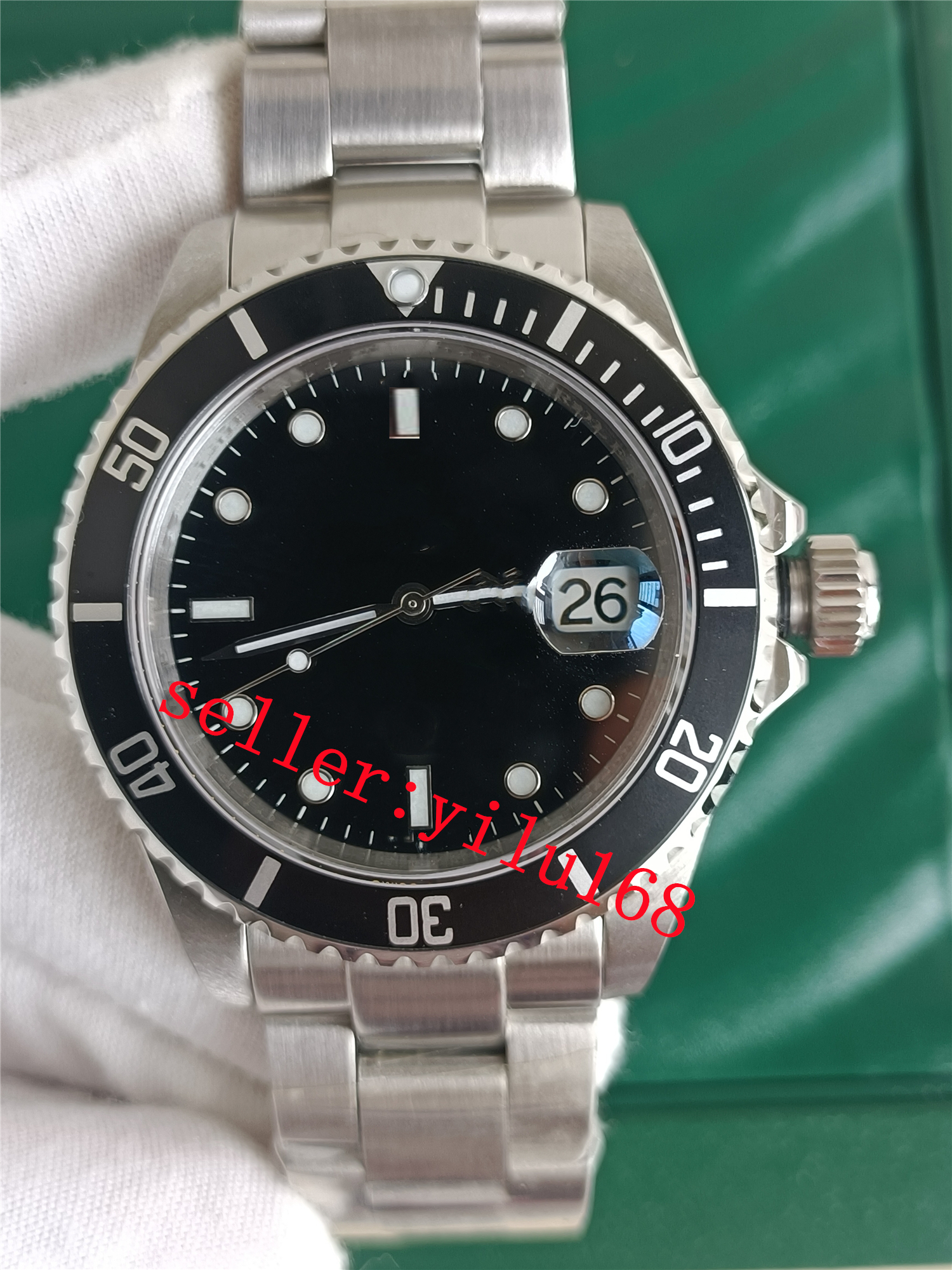 

luxury Mens BF watch SUB Wristwatches mechanical Classicretro black bezel ETA 2813 automatic 16610 Movement40mm Folding mechanical stainless steel