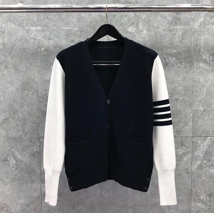 

Men' Sweaters 2022 Fashion Brand Men Women Slim Cardigans Clothing Striped Baseball Uniform Spring And Autumn Casual Coat, Blue