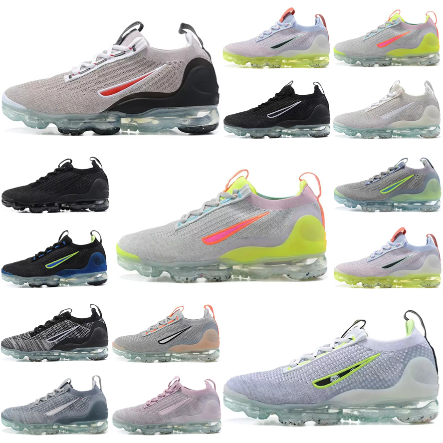 

low maxs vp shoes man FK Fly Running Shoe for men women Black White knit Summit Game Royal Oreo Metallic Silver Neon Volt Light Bone sports trainer sneakers, # 19