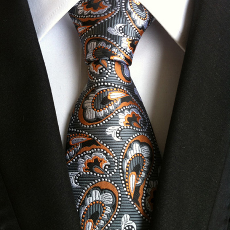 Groom Ties 2023 New High Density Paisley Tie Cashew Flower Polyester Men's Suit Tie