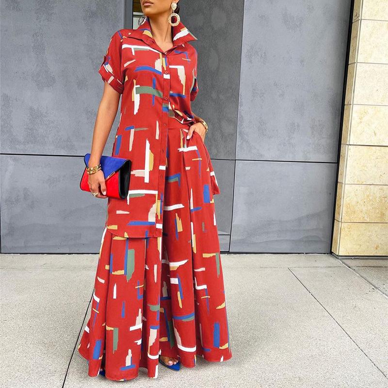 

Women's Two Piece Pants Summer Loungewear Women Sets Clothes Tie Dye Short Sleeve Shirts Blouses Wide Leg Trousers Holiday OutfitsWomen's, Green