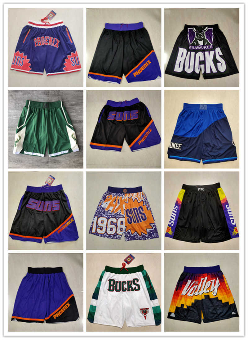 

Phoenix''Suns''men Milwaukee''Bucks''men Throwback Basketball Shorts pocket, Color