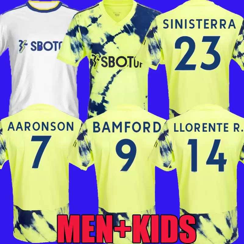 

22 23 SUMMERVILLE BAMFORD Soccer Jerseys Adams Aaronson HARRISON away kit 2022 2023 Llorente Sinisterra JAMES football shirt Uniforms Men kids sets, Home player version