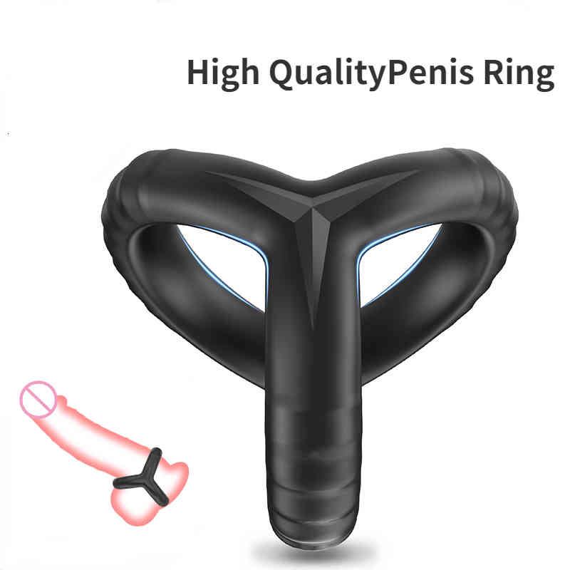 Massager Vibrator Toys Reusable Silicone Semen Cock Ring y Penis Enlargement Del-image-793998050