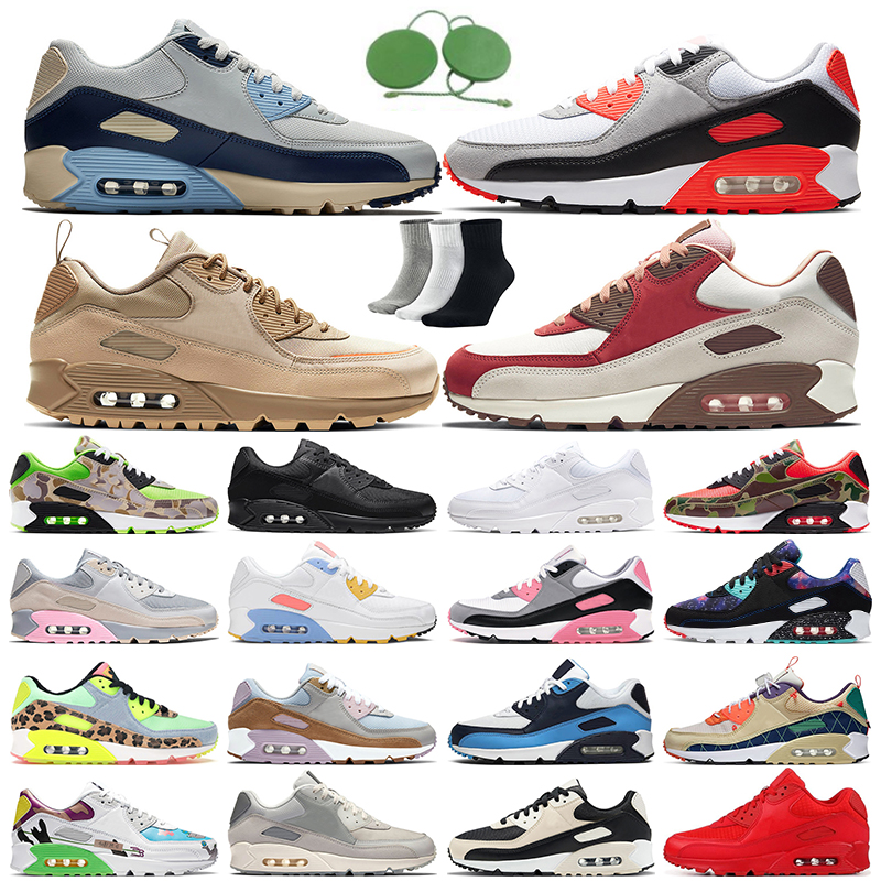 

90 running shoes mens trainers triple black white Rose Pink Hyper Turquoise Orange Camo Infrared 90s surface breathable men women sneakers sports runners, 33 dancefloor green 36-40