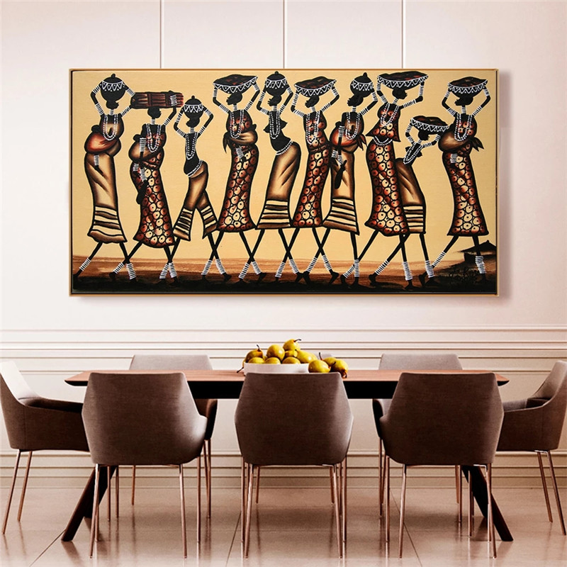 

Abstract African Women Canvas Paintings on The Wall Poster and Print Modern Wall Art Picture for Living Room Home Cuadros Decor