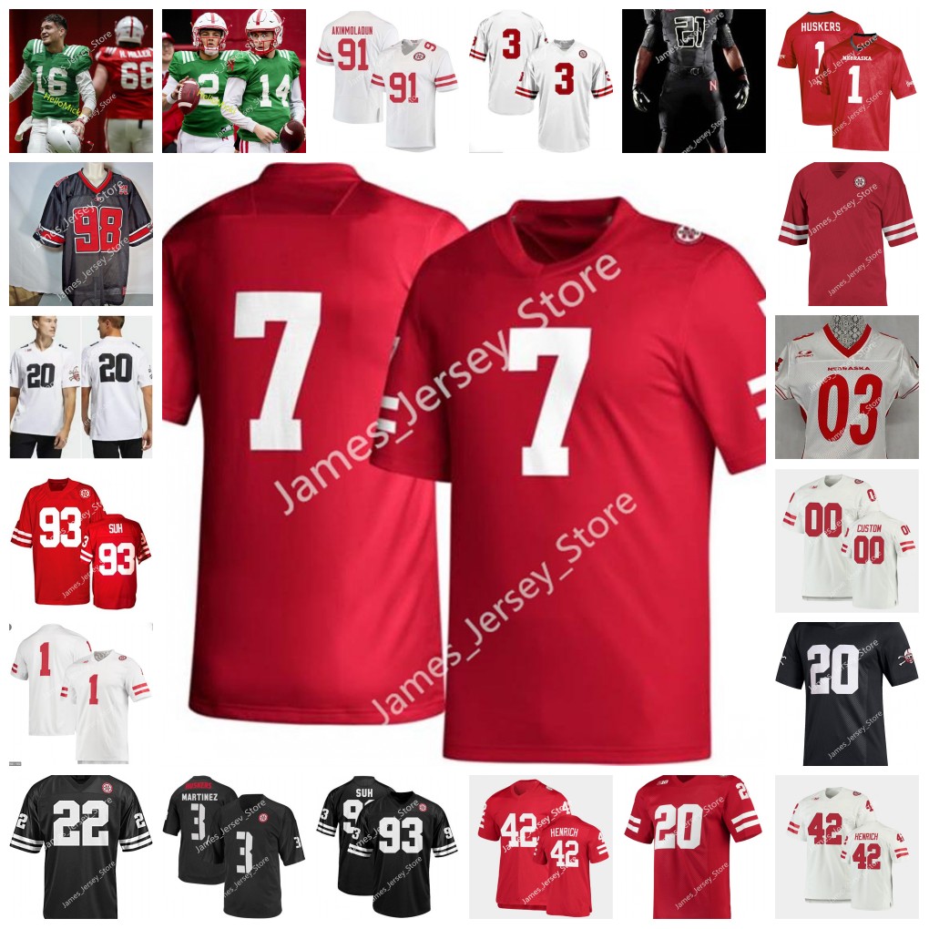 

Nebraska Cornhuskers Football Jersey 15 Zavier Betts 2 Adrian Martinez 42 Nick Henrich 21 Noa Pola-Gates 54 Bryce Benhart 18 Wynden Ho'ohuli Ty Robinson Oliver Martin, 14