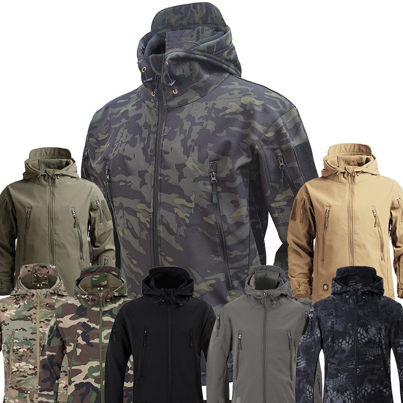 

Men' Jackets Men' Tactical Soft Shell Waterproof Outdoor Hiking Camping Hooded Coat Camouflage Combat Military Field Army ClothesMen, T shirts