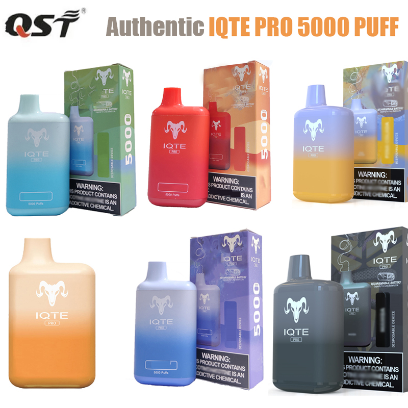 

Authentic 5000 puff sigarette Vape Disposable E Cigarette IQTE PRO 650mah rechargeable Battery Vapes Pen 11ml Pre-filled Pods Device bang 2000 Puff flex 2800