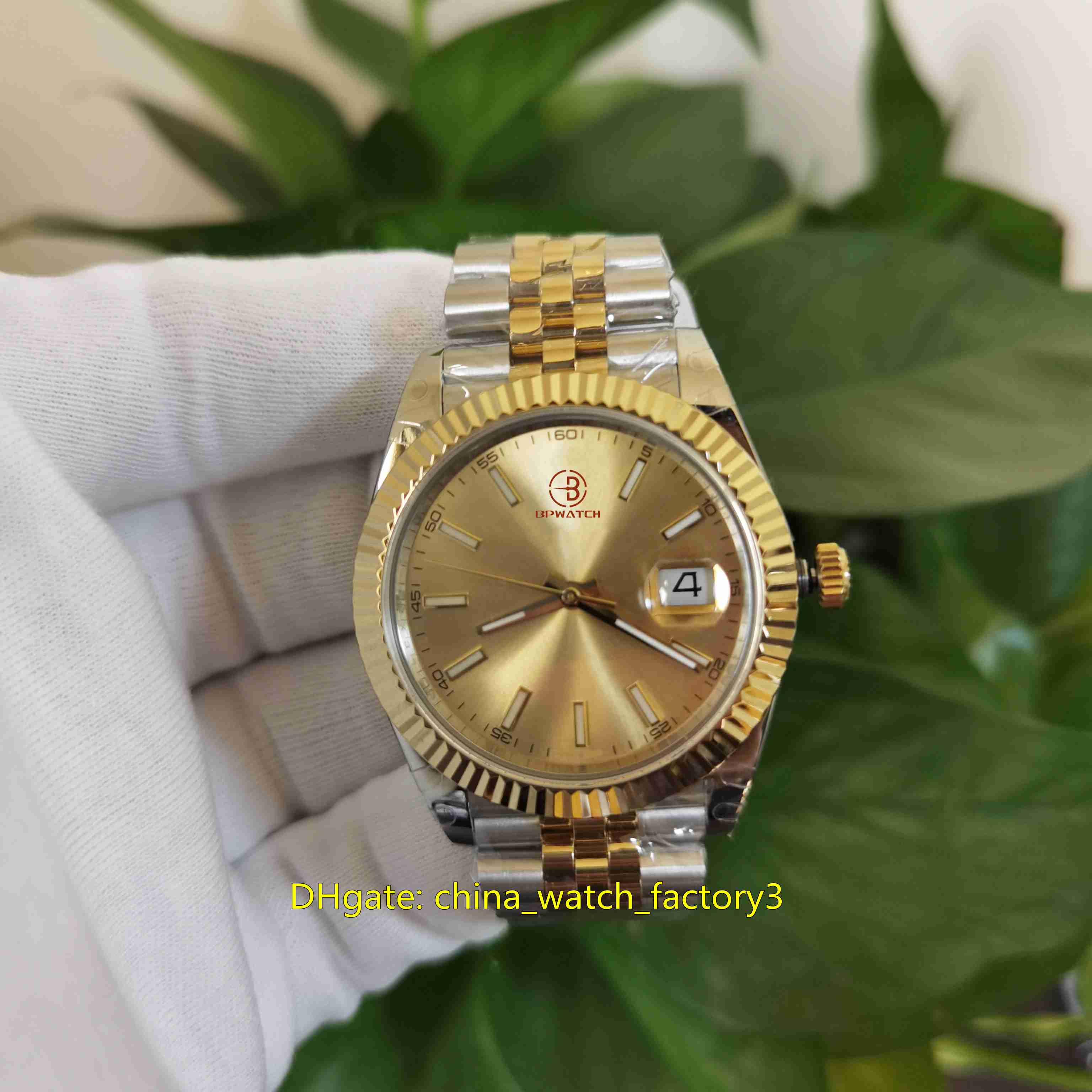 U1F Maker High Quality Mens Watch 41mm Datejust 126333-0009 18k Yellow Gold Sapphire Glass Watches Asia 2813 Movement Mechanical Automatic Men�