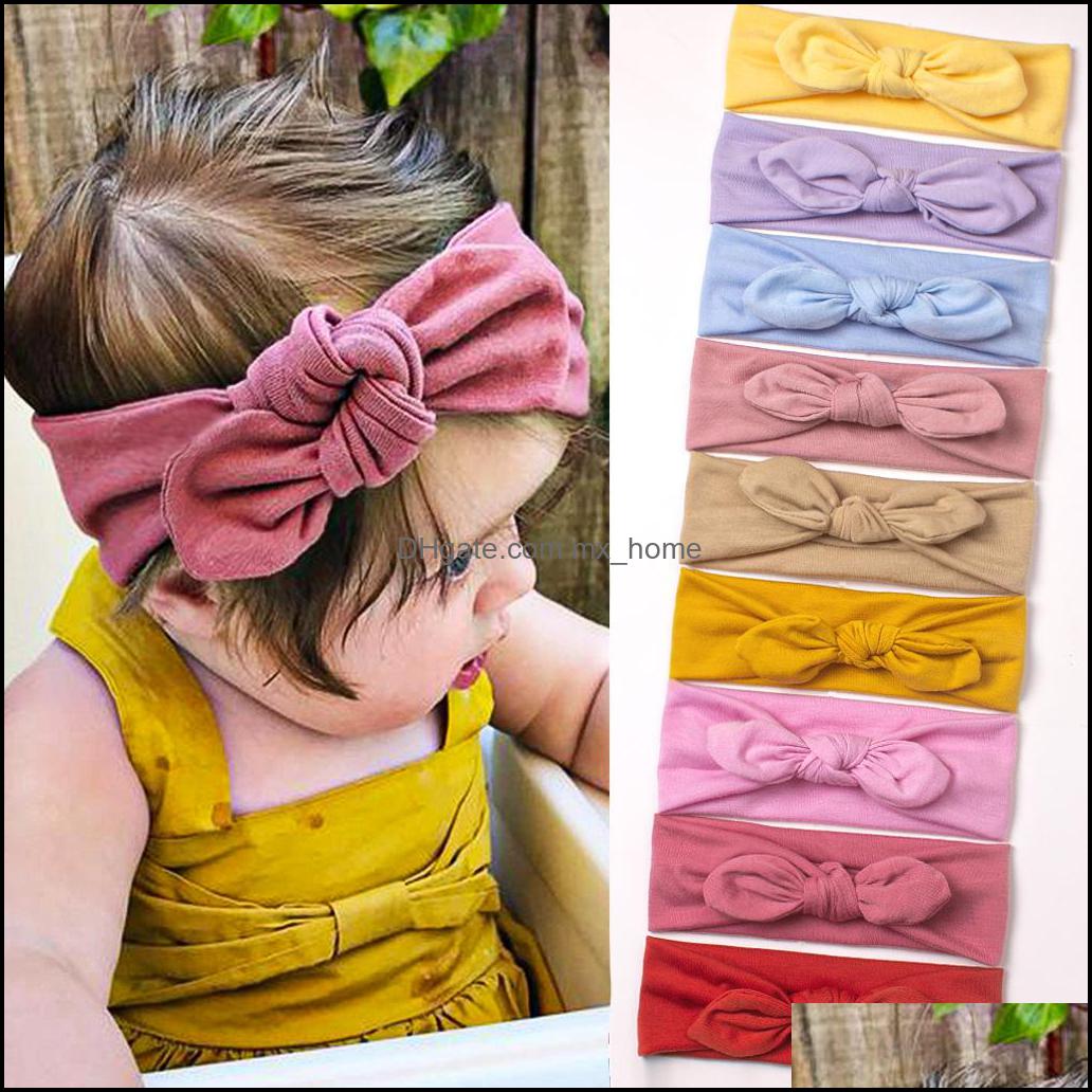 

Hair Accessories 15977 Infant Baby Cotton Hairband Bunny Ear Headband Knot Elastic Headwrap Kids Bowknot Headbands Children Hai Mxhome Dhixf, Randomly sended color