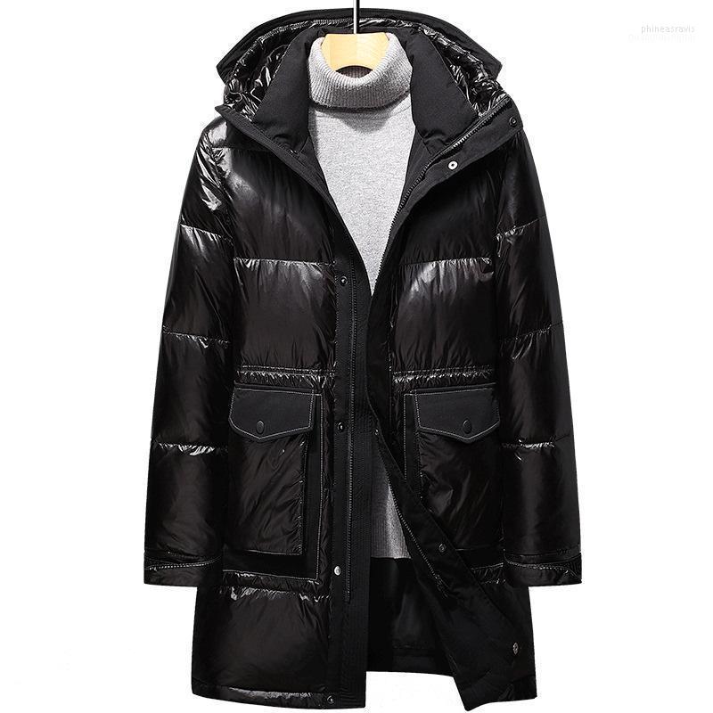 

Men' Down & Parkas 2022 Long Hoody Parka Jacket Men Thick 90% White Duck Mens Winter Jackets And Coats Phin22, Black