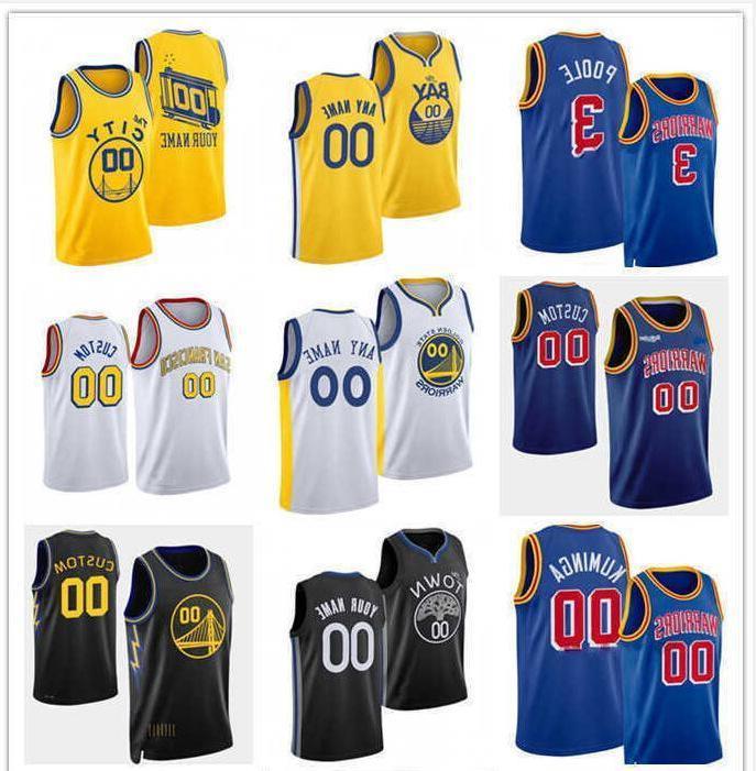 

75th Custom Mens Womens Golden State''Warriors''Jersey 3 Poole 32 Otto Porter 95 TJuan oscano 33 James Wiseman Basketball Jerseys, Color