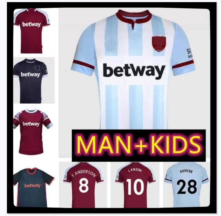 

WEST LINGARD YARMOLENKO BENRAHMA soccer jersey 21 22 23 HAM NOBLE ANDERSON RICE BOWEN ANTONIO 2021 2022 2023 football shirt men kids kit, 21 22 third jersey