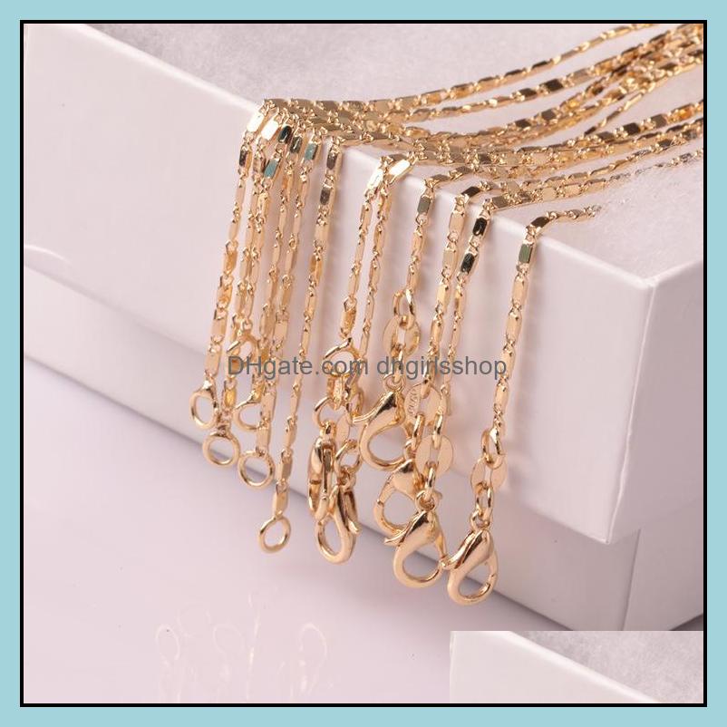 

Pendant Necklaces Pendants Jewelry 18Kgp Chains 2Mm 16 18 20 22 24 26 28 30" Women Necklace Accessories Gold Chain Dhbzh