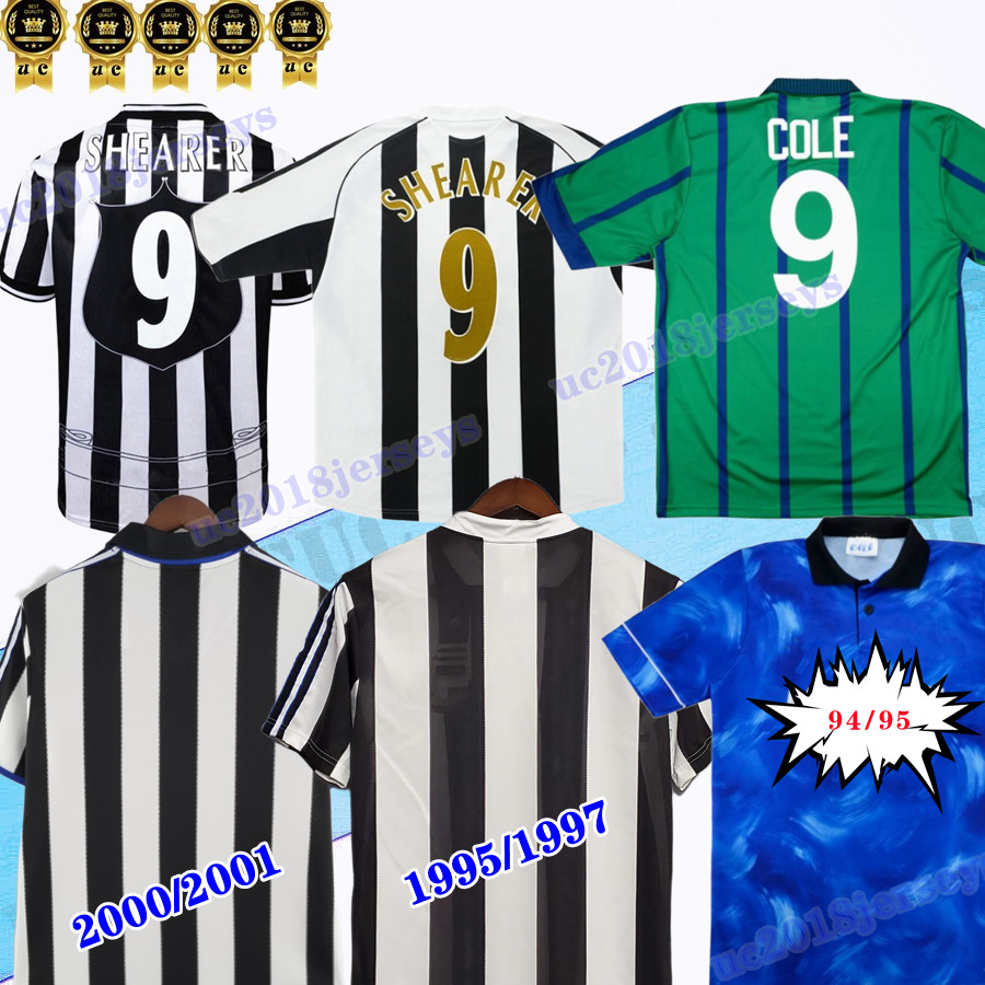 

1983 1995 96 1997 1999 2000 2001 2004 2005 Retro Soccer Jerseys Geordie 83 85 97 98 99 05 SHEARER ASPRILLA TERRIER Home Black White FC Classic Football Shirts, 96/97
