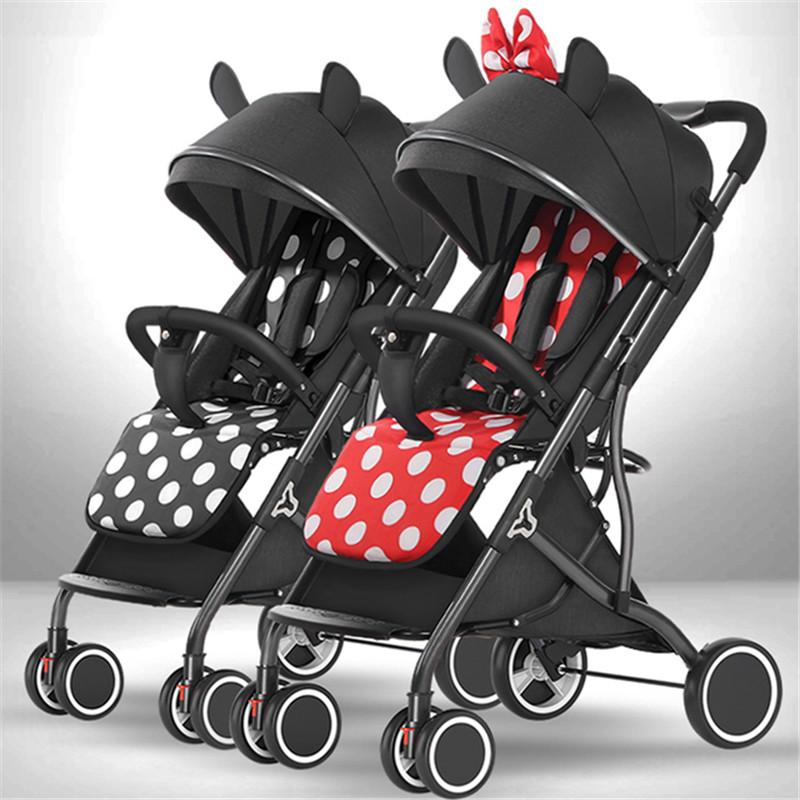 Strollers# BETSOCCI Twin Baby Multi-feet Stroller Lightweight Foldable Double Seated,Reclined And Detachable Second-image-757880713
