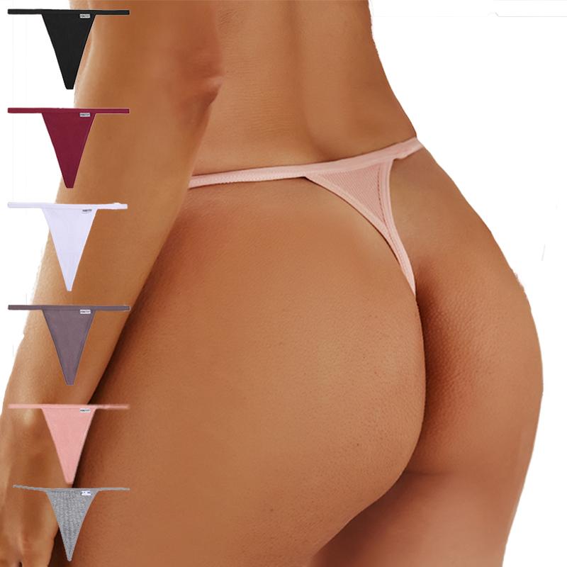 

Women's Panties Women Cotton Underwear Ladies Thongs Sexy Low Rise G-String Female T-Back Briefs Girls Bikini Lingerie Solid Color -XLWomen, Style 3 blue