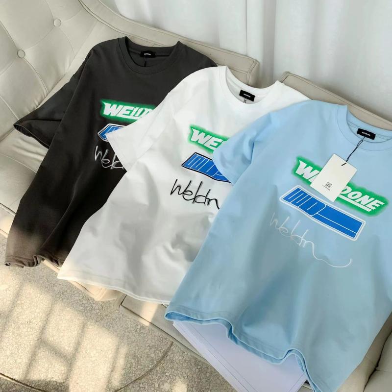 

Men' T-Shirts WELLDON Classic LOGO Printed T-shirt Men Women High Quality WE11DON Korea OversizedMen