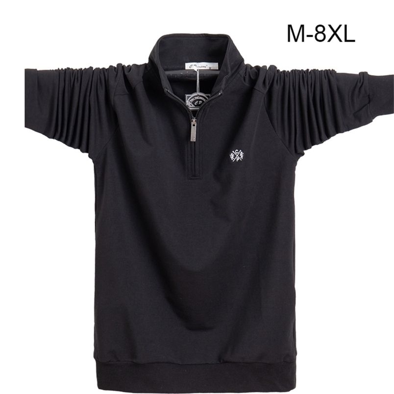 

Men Shirt longsleeve Plus size 6XL 7XL 8XL Fashion Men Business Casual Cotton Male Shirt Long Sleeve Soild Turn-down Collar 220402, Black