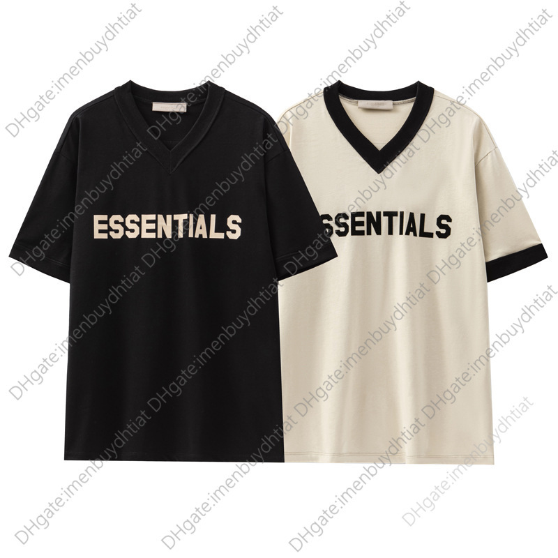 2022 créateur de mode Essential à manches courtes T-shirts Peur Pure Coton en V V Voose de 6MXI Men
