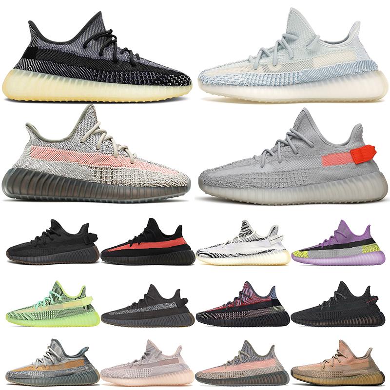 

2021 Top Quality Running Shoes ASH Blue Natural Mens Women SIZE US 13 Yecheil Tail Light Cinder Refle Syj''Yeezies''Boost''Yezzies''Kanyes, #a1 36-48 ash blue
