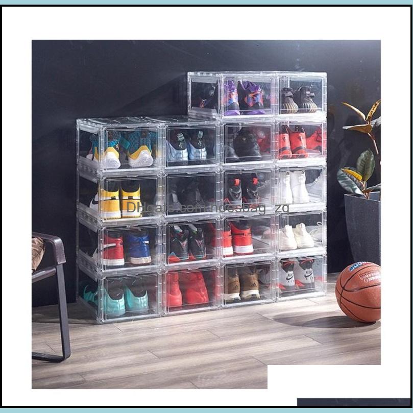 

Shoe Parts Accessories Shoes Thicken Clear Plastic Box Dustproof Sport Storage Transparent Sneaker Boxes Stackable Boot Organizer Magnetic