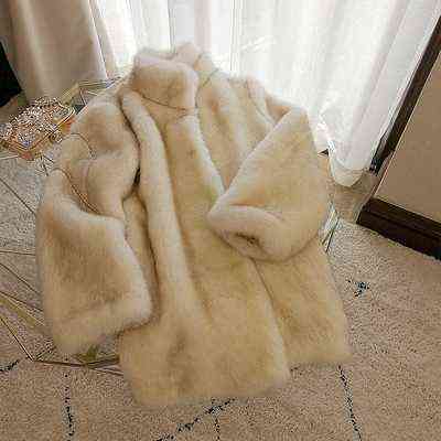 

Tao Ting Li Na New Style High-end Fashion Women Faux Fur Coat S83 T220810, Beige