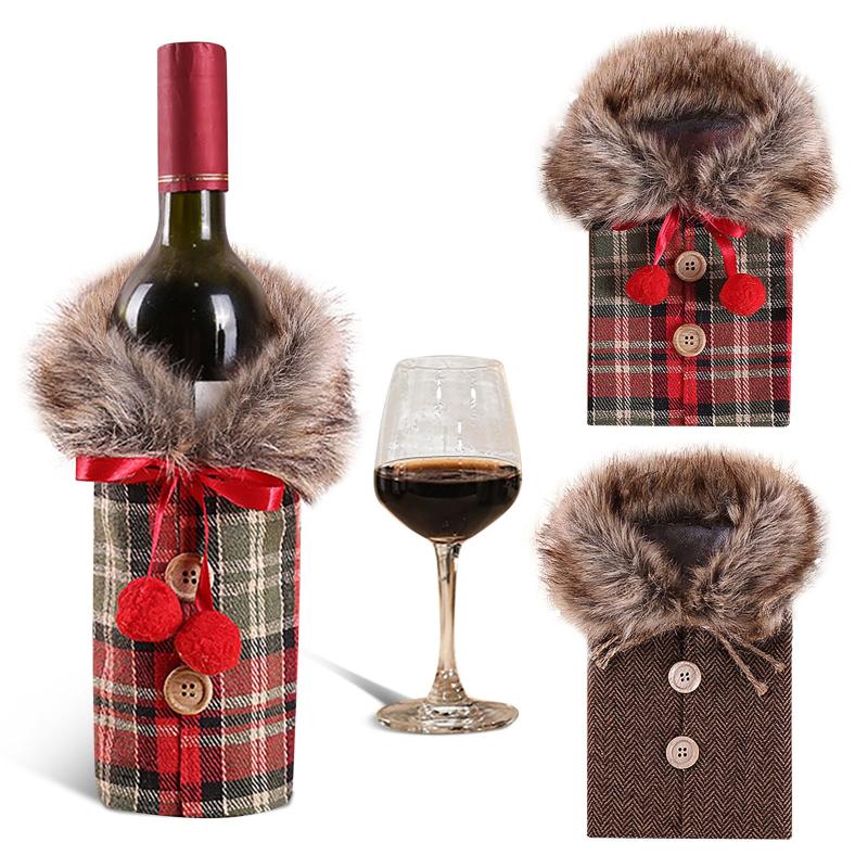 

Christmas Decorations Wine Bottle Cover Merry For Home 2022 Natal Ornaments Xmas Gifts Happy Year